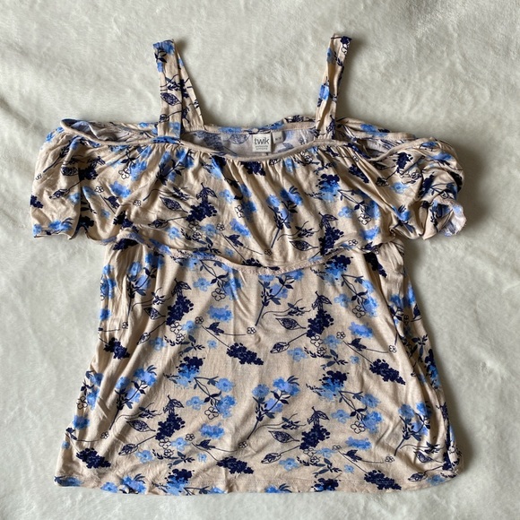 Twik Floral Cold Shoulder Top - Picture 1 of 1